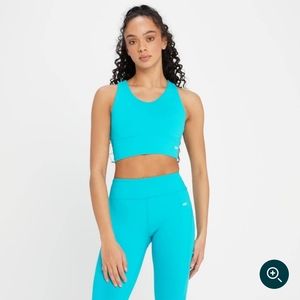 MP MyProtein Women's Power Longline Sports Bra Blue Size L